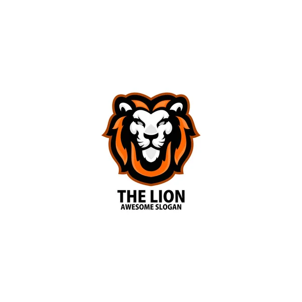 Lion Esport Logo Gaming Mascotte Design — Image vectorielle