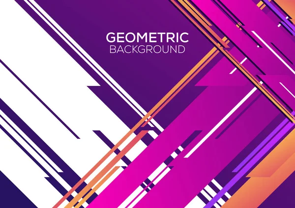 Moderner Geometrischer Hintergrund Minimalistisches Design Farbverlauf Lila — Stockvektor