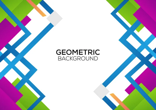 Moderne Abstrait Géométrique Minimaliste Fond Design Coloré — Image vectorielle