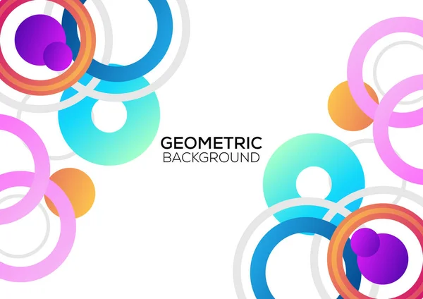 Geometrico Rotondo Sfondo Disegno Gradiente Colore — Vettoriale Stock