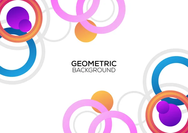 Modern Yuvarlak Geometrik Arkaplan Tasarımı Gradyan Rengi — Stok Vektör