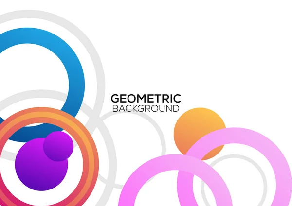 Rond Géométrique Abstrait Fond Conception Dégradé Couleur — Image vectorielle