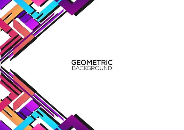 Farbenfrohe Geometrische Moderne Hintergrundgestaltung — Stockvektor