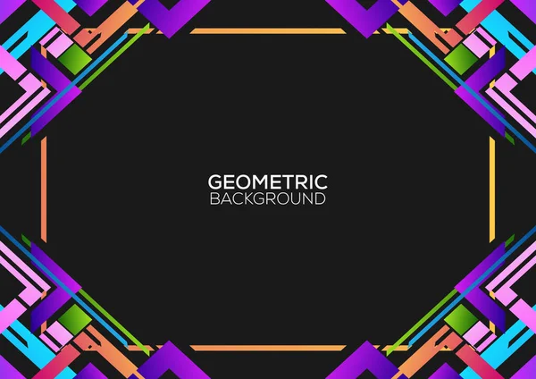Moderne Geometrische Achtergrond Kleurrijk Ontwerp — Stockvector