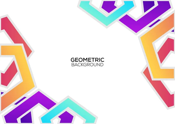 Géométrique Coloré Fond Design Moderne — Image vectorielle