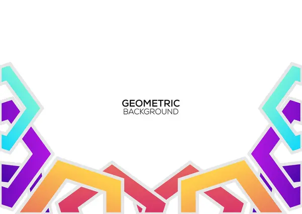 Geométrica Moderno Fundo Design Gradiente Arco Íris — Vetor de Stock