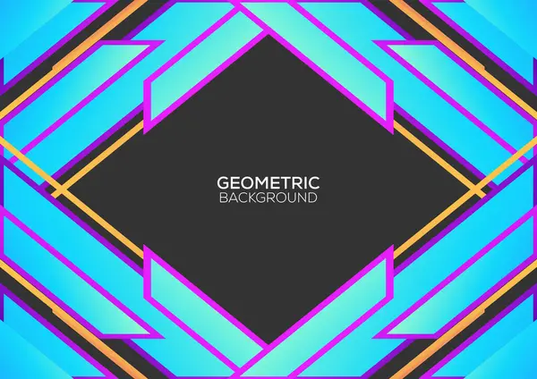Abstract Geometric Blue Background Design Modern — Stock Vector