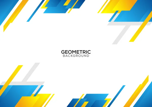 Geometriai Kék Sárga Modern Háttér Tervezés — Stock Vector