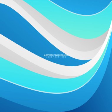 iş broşürü sunum şablonu mavi dalga tarzı