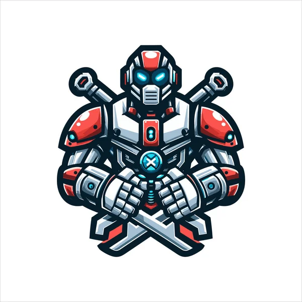 robot mascot logo esport design