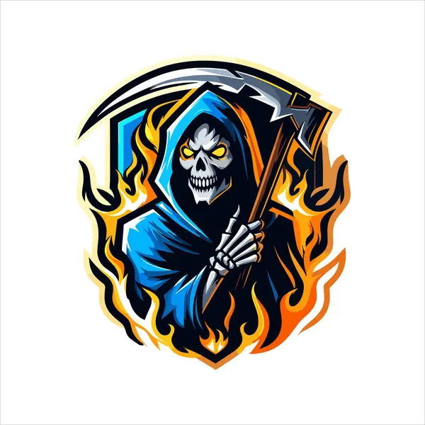 grim reaper mascot logo esport