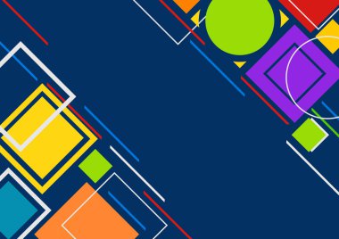 Soyut arkaplanın renkli düz tasarımı