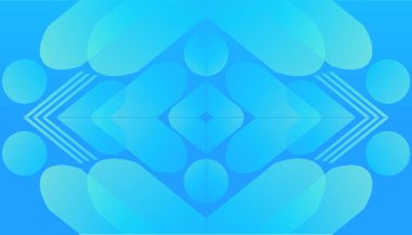 mavi geometrik pankart tasarımı