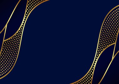 modern koyu mavi ve lüks çizgi dalga arkaplanı