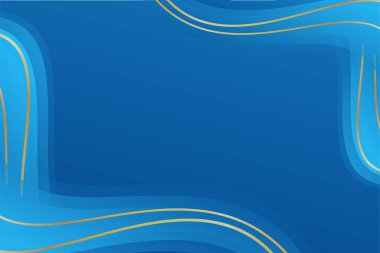 soyut mavi dalga ve altın çizgi arkaplan