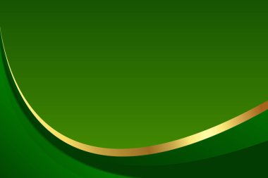 Zarif altın elementler vektör illüstrasyonlu yeşil soyut arkaplan tasarımı