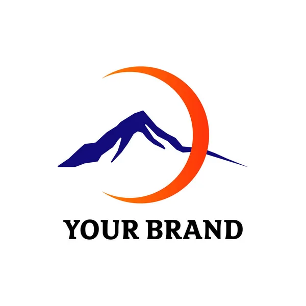 Mountain Logo Design Vector Illustration — Stock Photo, Image