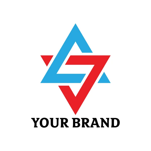 Abstrakte Geometrische Logo Design Konzept Vektorvorlage — Stockfoto