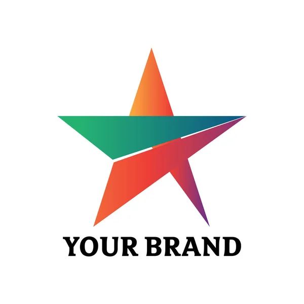 Abstrakcyjny Nowoczesny Design Logo Kolorowymi Gwiazdami — Zdjęcie stockowe