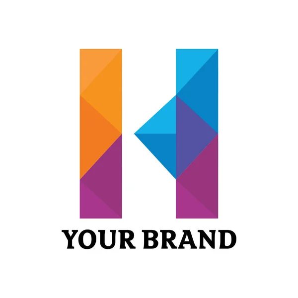 K字ロゴデザイン カラフルな文字のベクターイラストKロゴのアイコン — ストック写真