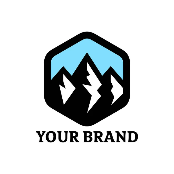 Yaratıcı Vektör Logo Şablonu Dağ Vektörü Macera Logosu — Stok fotoğraf