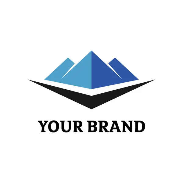 Modèle Logo Conception Vectorielle Créative Vecteur Montagne Logo Aventure — Photo
