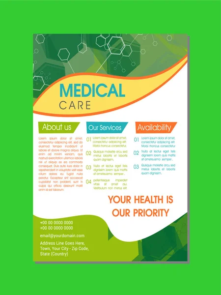Дизайн Медичного Банера Охорони Здоров Банер Медичної Допомоги — стокове фото