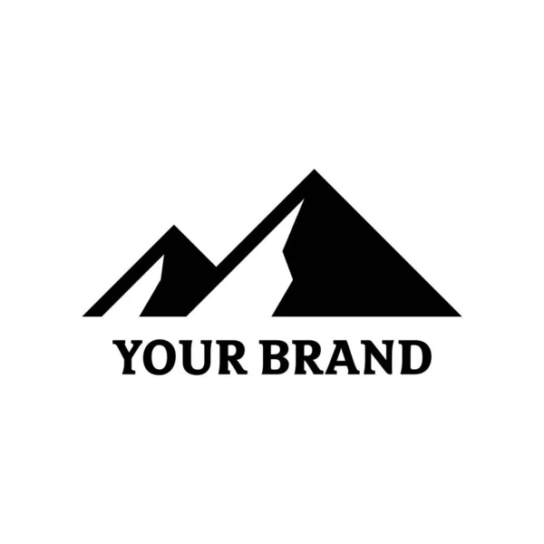 Logo Montaña Diseño Plantilla Vector Icono — Archivo Imágenes Vectoriales