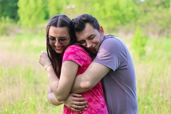 Beautiful Couple Love Real Sincere Emotions Husbands Wife Happy Couple — Φωτογραφία Αρχείου