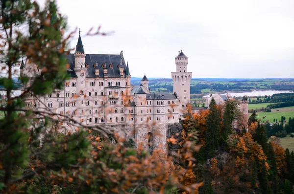 Самый Известный Замок Баварии Нойштедтер Самое Туристическое Место Баварском Дворце — стоковое фото