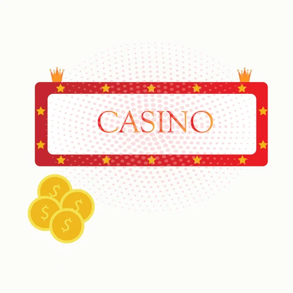 Banner Cartão Publicidade Promoção Casino — Fotografia de Stock