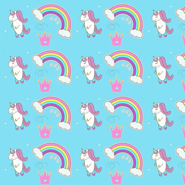 stock image unicorn cartoon pattern illustration