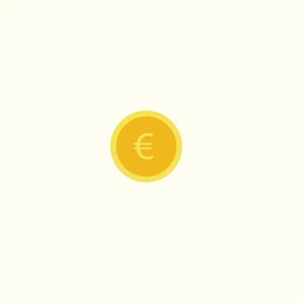 Moneda Euro Símbolo Icono —  Fotos de Stock