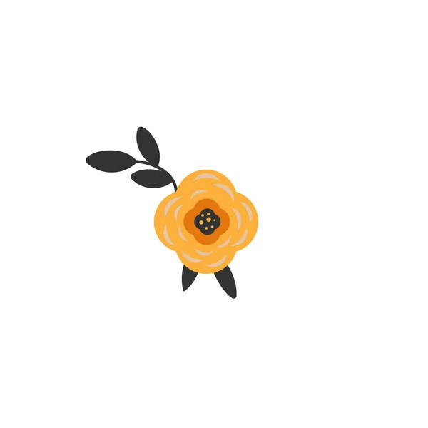 Bloem Natuur Oranje Decoratie Vector Ontwerp — Stockfoto