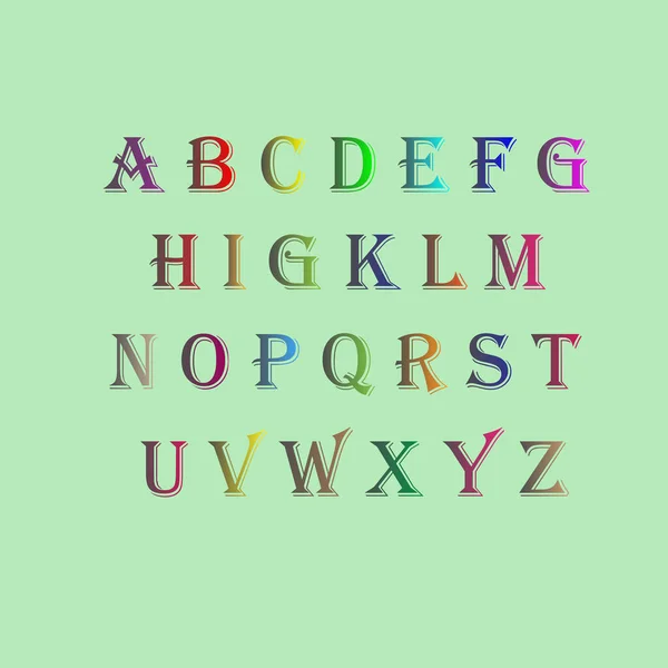 Letras Coloridas Alfabeto Inglês — Fotografia de Stock