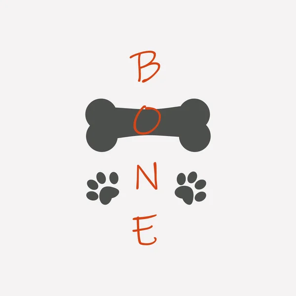 dog bone logo design vector icon illustration template