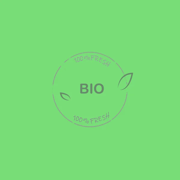 Organikus Bio Címke Modern Logó Vektor Tervezési Illusztráció Izolált — Stock Fotó