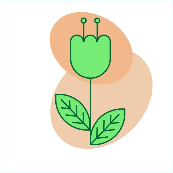 Flower Vector Flat Color Icon — Stock Photo, Image