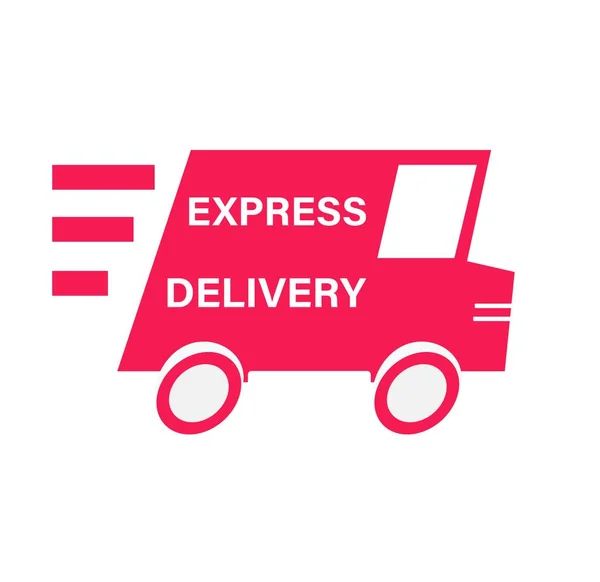Ciężarówka Ikona Ekspresowe Dostawy Logistyczne — Zdjęcie stockowe
