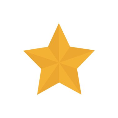Altın yıldız ikonu. Vektör altın yıldız ikonu. Beyaz arkaplanda yıldız simgesi izole edildi.