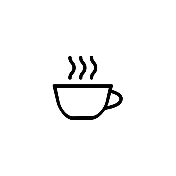 Cup of coffee line icon. Mug of tea sign.Hot drink symbol. Linear style hot chocolate symbol. Editable stroke. Vector graphics