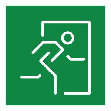 vektör çıkış işareti beyaz arkaplanda izole edilmiş yeşil renk