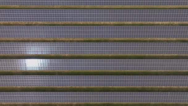 在荷兰 欧洲大地上的太阳能电池板 不同角度的无人机画面 — 图库视频影像