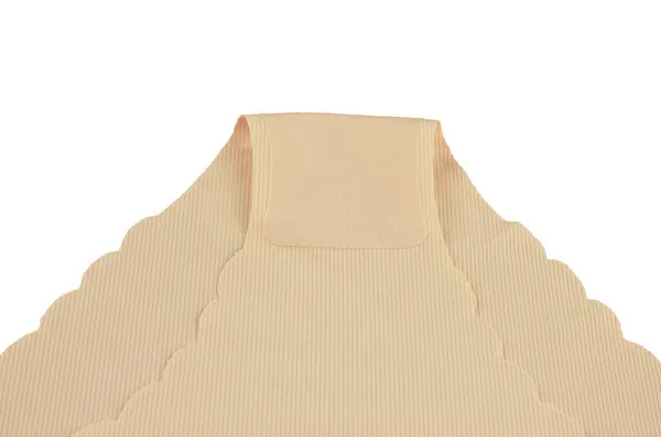 Gusset, bej dikişsiz (görünmez) kadın iç çamaşırı (iç çamaşırı, iç çamaşırı, külot) dalgalı kenar yalıtılmış, iç kısmı kapalı
