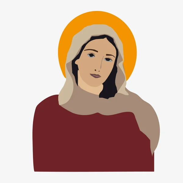 stock image vector, abstract, modern portrait of the Virgin Mary, Madonna, Mother of God, icon , image, face, saint, faith, church, orthodox, catholic, ecclesiastical, art, avatar, screensaver, design, graphic