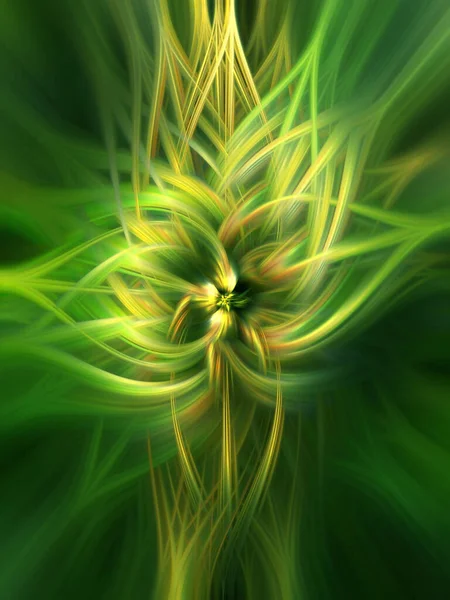 Green Yellow Swirly Design — Stock Photo, Image