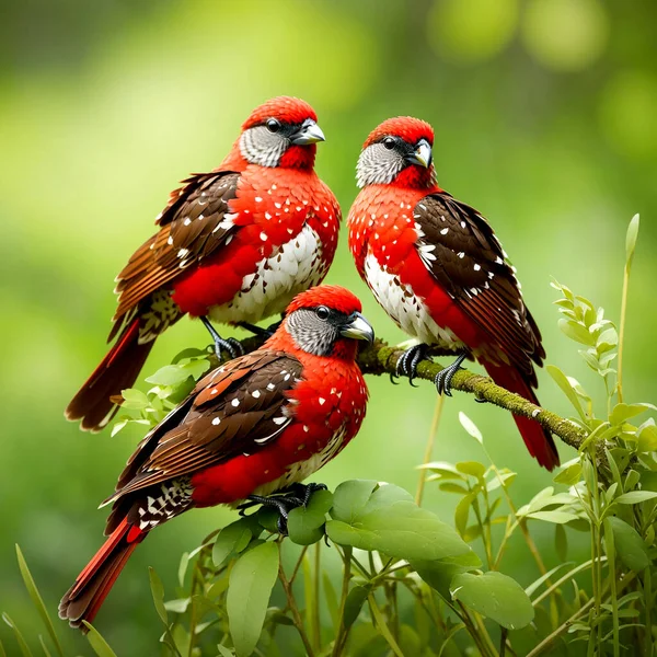 最も美しいオウムと素敵な見た目の鳥 — ストックベクタ