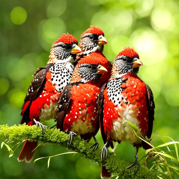 Vackra Papegojor Och Vackra Fåglar — Stock vektor