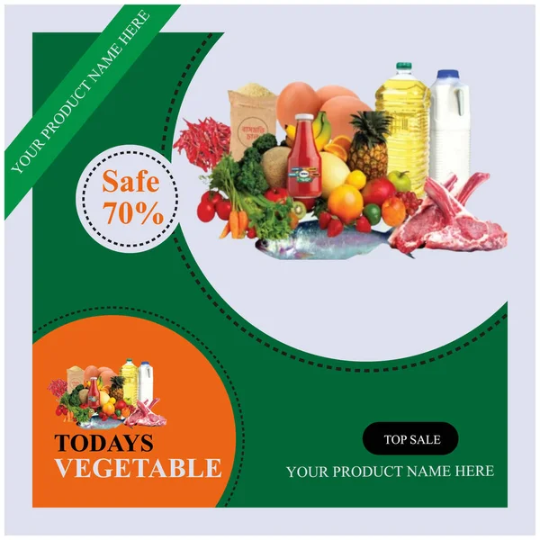 Sosyal medya ileti pankartı ve web şablonu