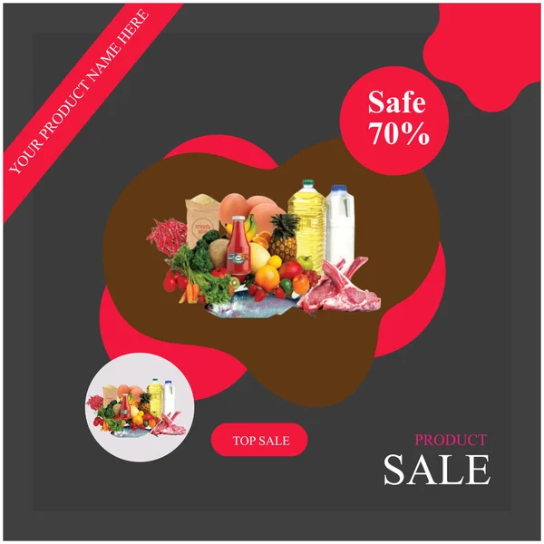 Sosyal medya ileti pankartı ve web şablonu